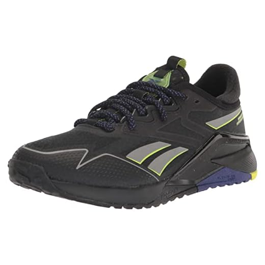 Reebok Unisex Nano X2 Tr Adventure Cross Trainer, Black/Bold Purple/Acid Yellow, 8.5 US Men