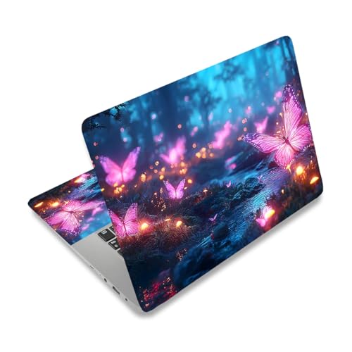 Sticker ordinateur portable papillon fluorescent pour personnaliser votre PC en amphi