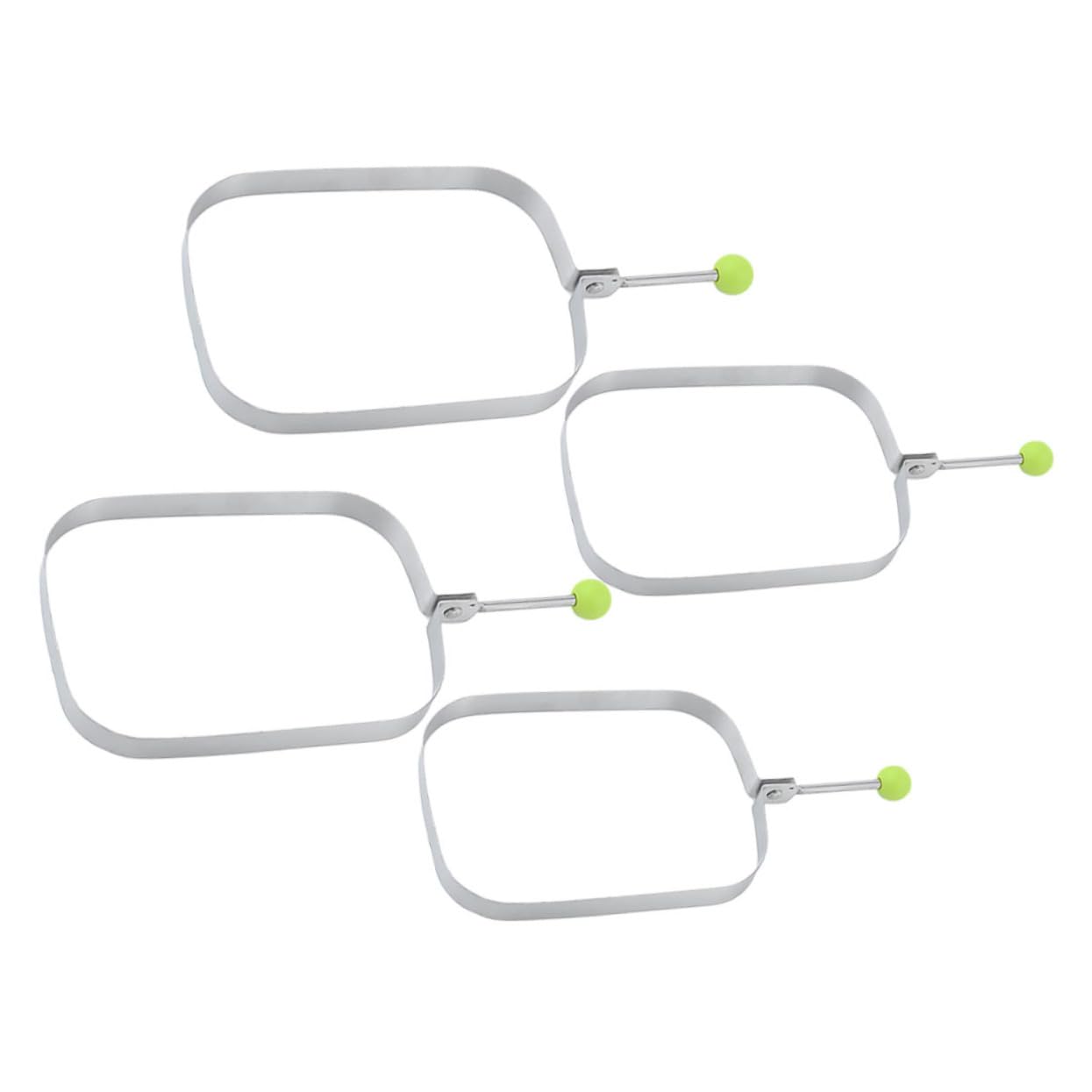 Mikinona 4pcs Stainless Steel and Pancake Mold Non-stick and Tart Cutter Versatile Kitchen Baking Tool for Breakfast and Desserts