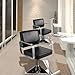 WINEDYOUNG Salon Chairs for Hair Stylist Chair Hydraulic Pump Hair Salon Chair 360 Degree Rotating Barber Chair, Spa Beauty Equipment for Hair Stylists, Tattoo Artists, Cosmetologists (Silvery)