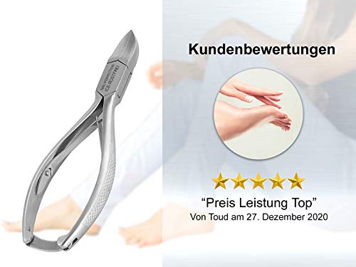 Nagelzange Fußnagelzange Nagelschere Rostfrei Edelstahl mit gebogener Schnittfläche für Mittlere bis Starke Fußnägel… – Bild 7