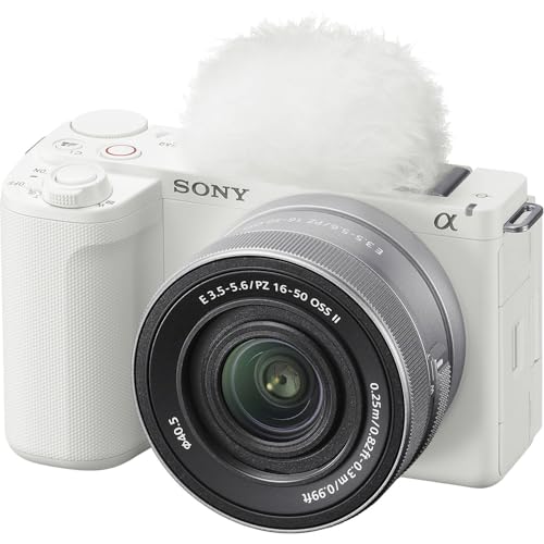 Image of Sony Alpha ZVE10 II - APS-C Interchangeable Lens Mirrorless Content Creators' Camera - White - with Lens (Value Bundle)