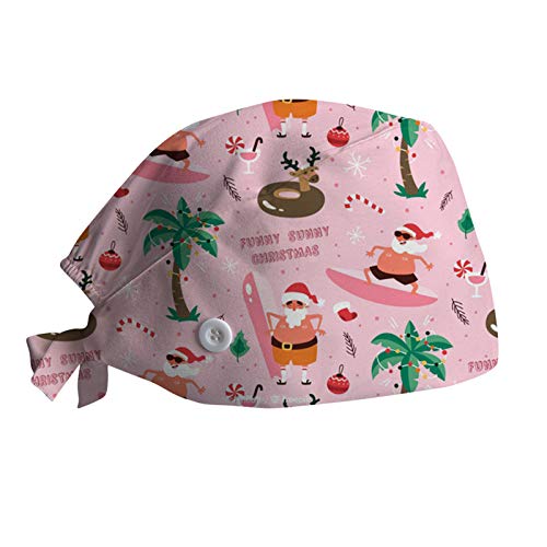 Adjustable Christmas Print Hat Ocio Yashmak Protección auditiva de pie Gorras de camionero, F, Talla única