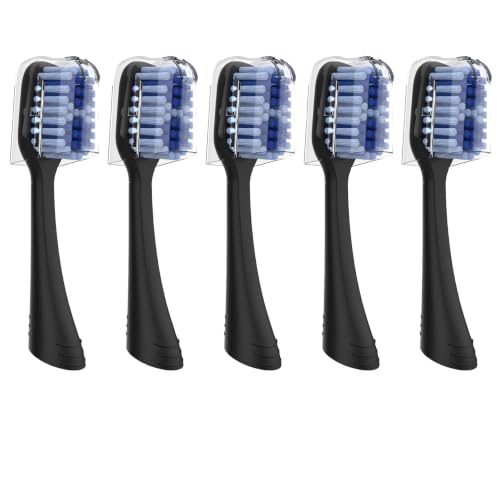 5 Replacement Toothbrush Heads for Oral-B Clic (Black 5 Count)