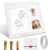 Almohadilla de huella de pie: esta almohadilla de tinta para huellas es simple y fácil de usar y puede ayudarte a capturar las huellas de tu mascota y transferirlas con precisión al juego de huellas de patas. Este diseño creativo le permite crear un marco de fotos de huella de mascota único con sus propias manos, dejando así una huella duradera para su mascota.