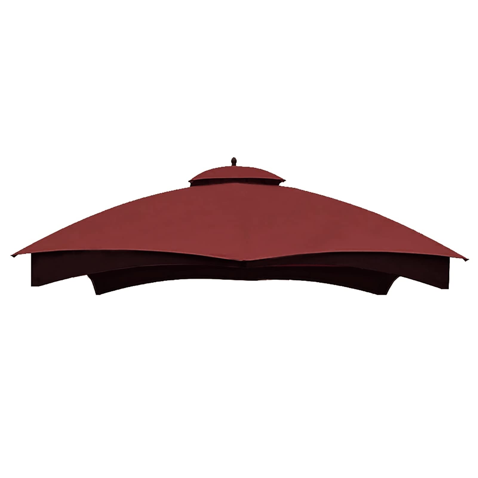 Hugline Outdoor Replacement Canopy Top Double Tier Gazebo Roof Cover for Lowe's Allen Roth 10x12 Gazebo #GF-12S004B-1 (Burgundy)