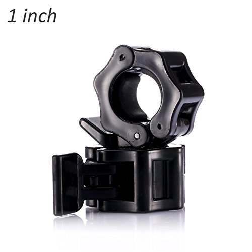 Dreampark Barbell Clamp, 1" Diameter ABS Barbells Locking Collars Clamps with Quick Release (1 Pair, Black) - Thumbnail 3