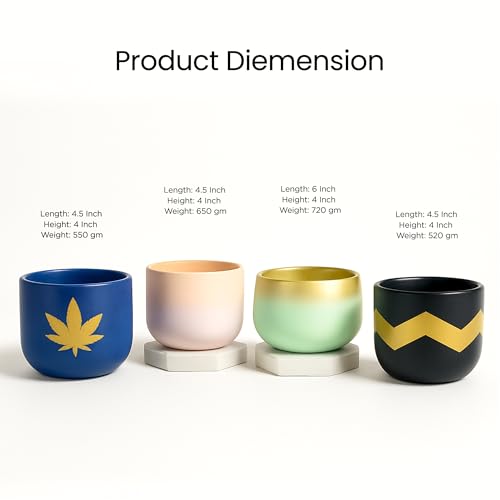 Image of Urban Plant Terracotta Pot - Trendy Planter for Modern Home & Garden Spaces (Terracotta Gems - Set of 4)