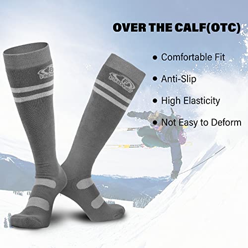Findway Ski Socks, 2/3 Pairs Snowboarding And Skiing Socks, Otc Non-Slip Cuff Winter Thermal Warm Socks For Men & Women #TOP4