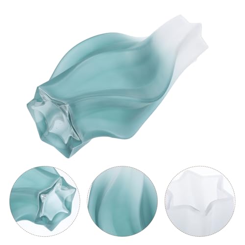 Vase en verre dépoli vert pour plantes et fleurs, déco de chambre chic