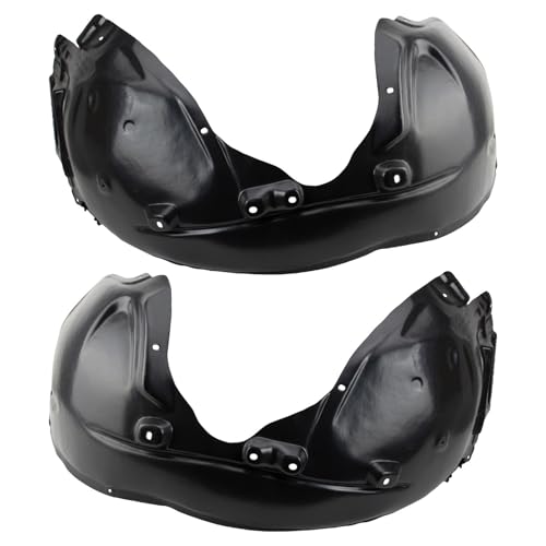 Image of TRQ Front Driver and Passenger Side Inner Fender Liner Set Compatible with 2015-2020 Dodge Charger SRT Hellcat 2015-2018 Charger RT Scat Pack & SRT 392