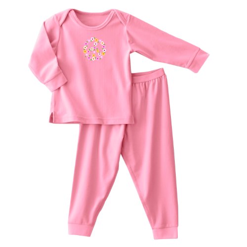 HALO ComfortLuxe 2 Piece Set Flannel, Pink Peace, 3-6 Months