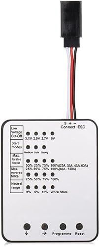 Miniatura 3 de HomeSoGood Surpass Hobby - Tarjeta de programación electrónica de control de velocidad para automóvil, programador, tarjeta de programa LED para