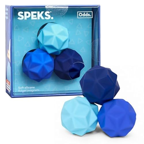 Speks Odds Soft Silicone Fidget Magnets | Silent Stress Relief Toys | Textured Magnetic Balls for Adults & Teens 14+ | Blue