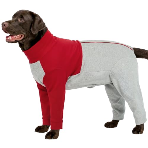 LelePet Dog Surgery Recovery Suit for Male & Female Dogs, Pet Surgical Body Suit with Long Sleeve Prevent Licking, Cone Alternative, Soft Dog Pajamas