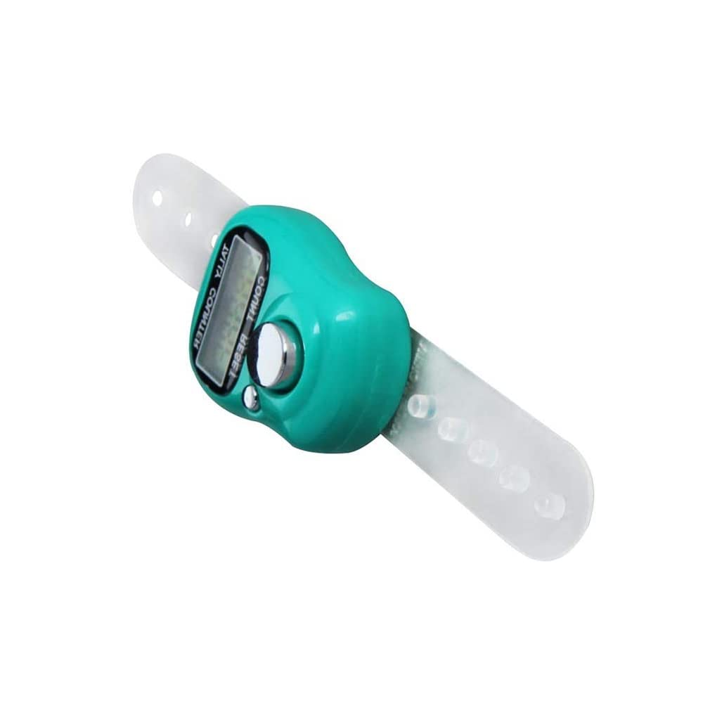 Utoolmart Electronic Finger Counter, 5 Digital LCD Finger Counter, Plastic Finger Hand Tally Counter Digital, for Golf, Goods Counting, Lap & Knitting, Green