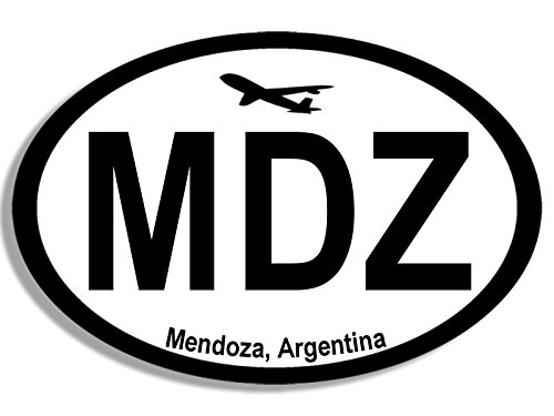 Oval MDZ Mendoza Argentina Airport Code Sticker (Pilot Fly)
