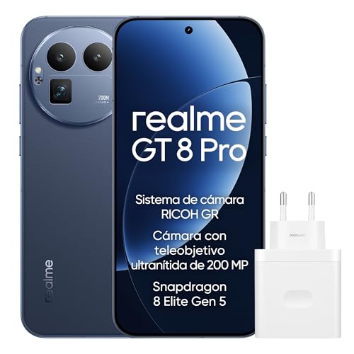 realme GT 8 Pro Smartphone 12GB+256GB, Sistema de cámara RICOH GR, Cámara con teleobjetivo ultranítida de 200 MP, Snapdragon 8 Elite Gen 5, Batería Titan de 7000 mAh, con...