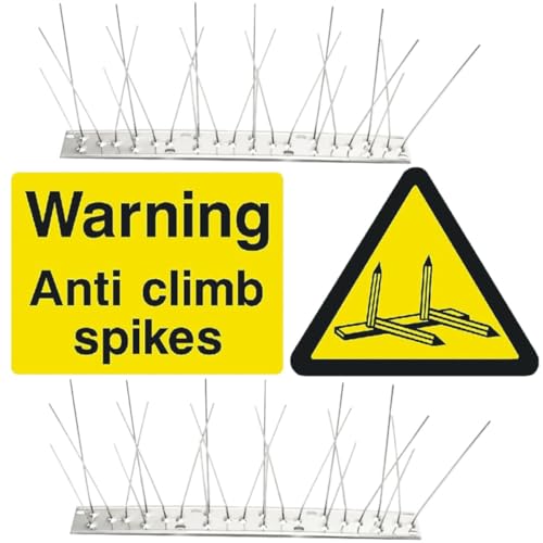 AKOOSY Pinchos Antipájaros de Acero Inoxidable para Exterior Seguridad y Protección en Fiesta Otono, Adecuado para Tejados y Cercas