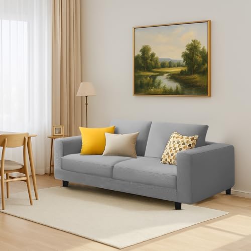 Image of Galib 2 Seater Sofa Set for Living Room (Grey Fabric) Premium Fabric Sofa Set