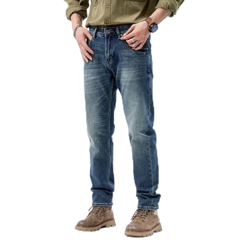 Jeans Pants Trousers Denim Spring and Autumn Men's Stretch Small Classic