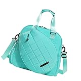 FytStycale Racket Bag for Tennis and Badminton with Holder for Water Bottle, Green