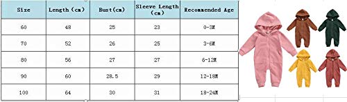 Seyurigaoka Baby Boys Girls Jumpsuit Hoodie Romper Zipper Long Sleeve One Piece Outfits Warm Clothes For Unisex (Coffee, 6-12 Months) #TOP6