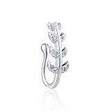 NEDAR 2 anillos de nariz falsos personalizados, aretes de nariz falsos para mujeres y hombres, anillo de nariz de hoja de olivo para mujeres y hombres, clip de nariz sin piercing, Cobre