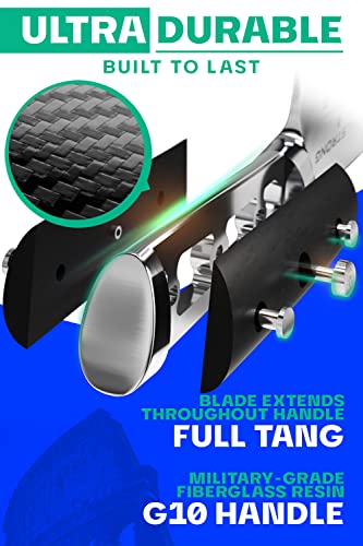 Dalstrong Serbian Chef Knife - 7.5 Inch - Gladiator Series Elite - German Hc Steel - Meat Cleaver Knife - Hammered Blade Finish - Razor Sharp Kitchen Knife - G10 Handle - W/Sheath - Nsf Certified #TOP2