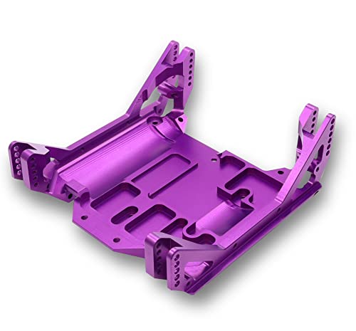 Image of TREAL Ryft Skid Plate Aluminum 7075 CNC Machined, Center Skid Board Compatible with Axial Ryft RBX10 Upgrades Ryft RBX10 Chassis Skid Plate AXI231025 (Purple)