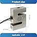 Load Cell Sensor with Indicator Display,S Type Test Tension and Compression Force Weight Scale Sensor,with 2PCS Hanging Ring,Units: Kilogram, gram, kN, ton Two Sets of Relay Outputs (0-5000KG)