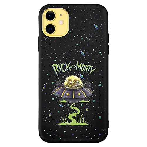 Carcasa para iPhone 11 Negro con un diseño de Rick y Morty UFO Cover
