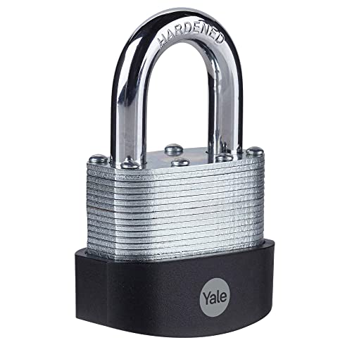Yale - Y125B/60/133/1 High Security 60mm Laminated Steel Padlock - Open Hardened Steel Shackle - 3 Keys