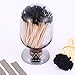 Black Matches Included (100 Pcs), Glass Match Cloche with Striker, Glass Match Holder with Striker, Match Bottle with Candles Matches for Fireplace, 3'' Wooden Safety Matches for Candles, BBQ, Grill