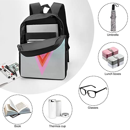 Sac à dos imprimé en 3D facettes géométriques grand format 17 pouces unisexe - 6