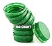 [150 PACK] 38MM Green Tamper Evident Ratchet Caps/Lids for Empty Foggy Plastic Juice Bottles by EcoQuality