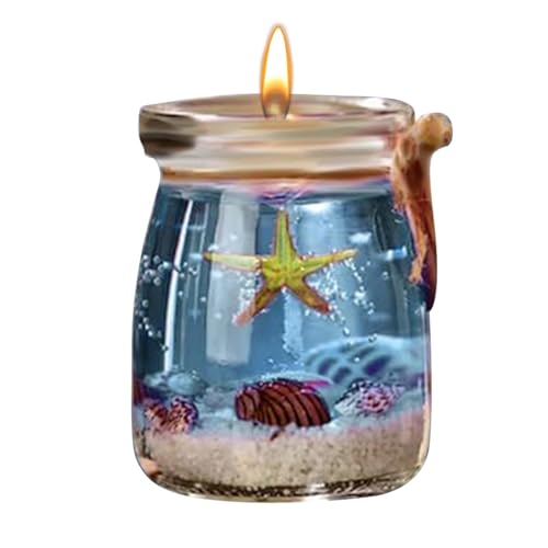 Candele per aromaterapia,Candele profumate,Cera gel per conchiglia di stelle marine | Deodorante per la casa, candele in barattolo per aromaterapia per creare un'atmosfera rilassante