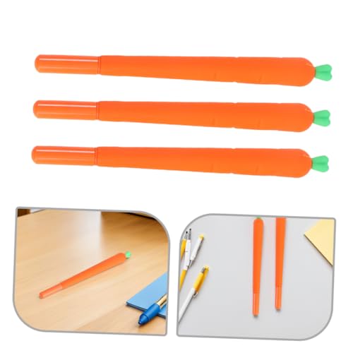 Set 24 bolígrafos gel con tinta aqua forma zanahoria miniatura 3