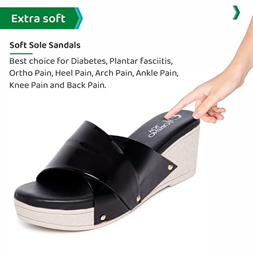 Image of ORTHO JOY Fancy doctor slippers | Soft chappal for women | Comfortable wedges sandals for women stylish