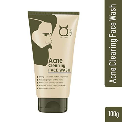 Image of Qraa Face Wash For Men Helps in Acne - With Turmeric & Tea Tree Oil and Suitable for all Skin Types | 100gm
