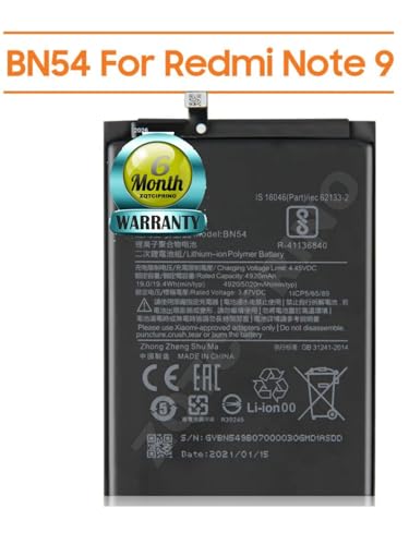 Image of Original BN54 Battery for Redmi Note 9 Note 10x 4G / 10X 5G / 10x pro 5G / Battery with 6 Month Warranty**** (CC298)