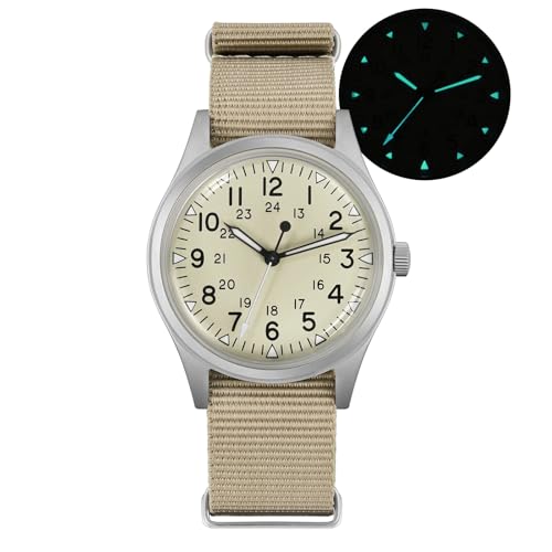 Image of TACTICAL FROG Militado ML08 Field Watch Japanese Sweep VH31 / 515 Movt with Calendar, Men's Military Watch Sapphire Crystal 10 ATM Waterproof Analog Watches for Men