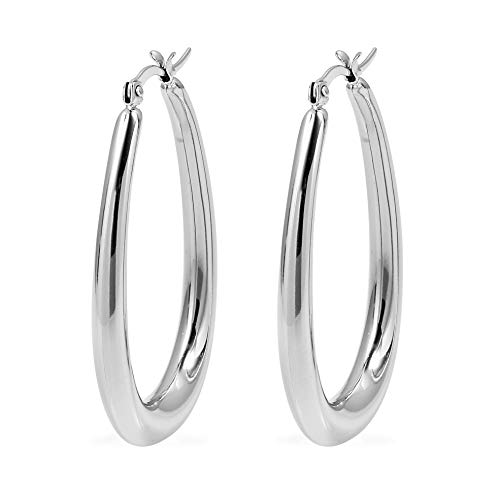 Unique Stylish Hoops Hoop Earrings Stainless Steel Fashion Costume Jewelry for Women Gift