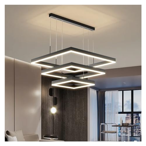 Suspension carrée à LED pour harmoniser l'éclairage de votre îlot de cuisine moderne