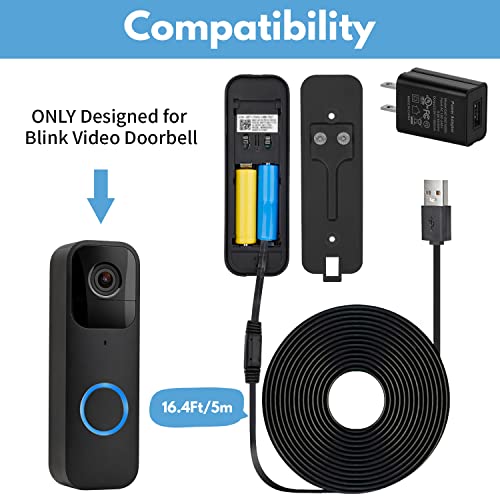 image for ALERTCAM Power Adapter for Blink Video Doorbell (Replace Battery), Doo