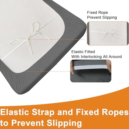 Rv Seat Covers Camper Cushion Covers with 1 Backrest Cover & 1 Bench Cover Rv dinette seat Covers with Anti Slip Strap Machine Wash Stretchable Rv Dinette Cushion Covers for Rv Camper Car Bench