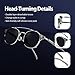 Technigadgets Pedro Steampunk Double Lens Clip On Men Sunglasses Retro Polarized Double Bridge Metal Frame UV 400 Protection (Transparent Grey Black)