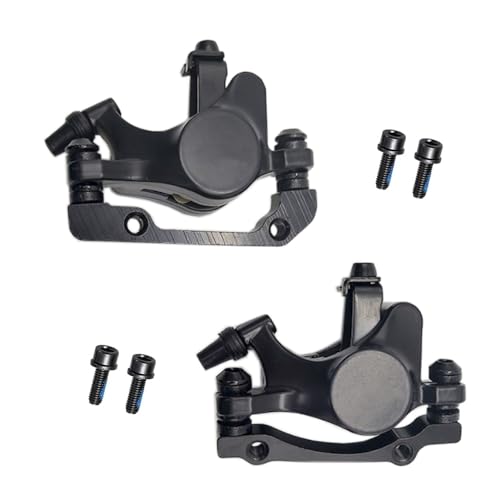 LOOEEL 1 Pair Bicycle Mechanical Disc Brake Calipers,MTB Double Piston Wire Pull Brake Aluminum Alloy Calipers,Road Bike and Mountain Bike Disc Brake Front and Rear Calipers Kit -Black