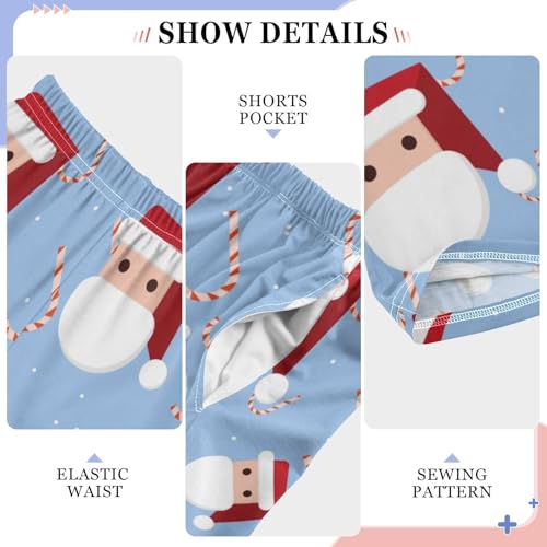 Boys' Pants Christmas Cow Candy Cane New Year Long Bottoms Jogger Pants Elastic Waist Trousers with Pockets S-XL4