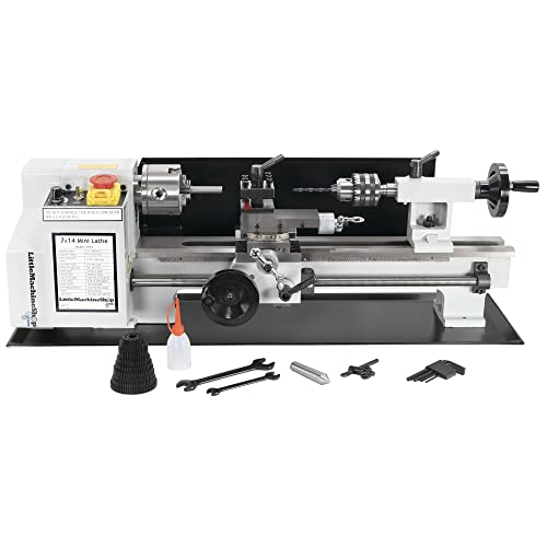 Mini Metal Lathe 7"X14" - Variable Speed Mini Lathe That Includes 3" 3-Jaw Chuck, 2 Sets Of Jaws, And Chuck Key, Littlemachineshop.com (1014) #TOP1